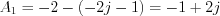 $A_{1}=-2-(-2j-1)=-1+2j