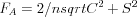 $
F_{A}=2/n sqrt{C^{2} + S^{2}}