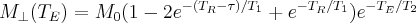 M_{\perp}(T_{E}) & = & M_{0}(1-2e^{-(T_{R}-\tau)/T_{1}}+e^{-T_{R}/T_{1}})e^{-T_{E}/T_{2}}