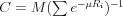 C=M(\sum{e^{-\mu R_{i}}})^{-1}