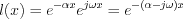 $l(x)=e^{-\alpha x}e^{j\omega x}=e^{-(\alpha-j\omega)x}