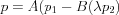 p = A (p_1 - B (\lambda p_2)