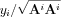 $  y_{i}/\sqrt{\mathbf{A}^{i}\mathbf{A}^{i}}