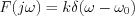 $          F(j\omega)=k\delta(\omega-\omega_0)