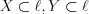 $X \subset \ell, Y \subset \ell