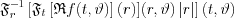 $\mathfrak{F}_{r}^{-1}\left [\mathfrak{F}_{t}\left [\mathfrak{R}f(t,\vartheta )\right ]\left ( r \right ) ](r, \vartheta )\left | r \right |  \right ](t,\vartheta )