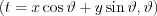 $(t=x\cos\vartheta+y\sin\vartheta,\vartheta)